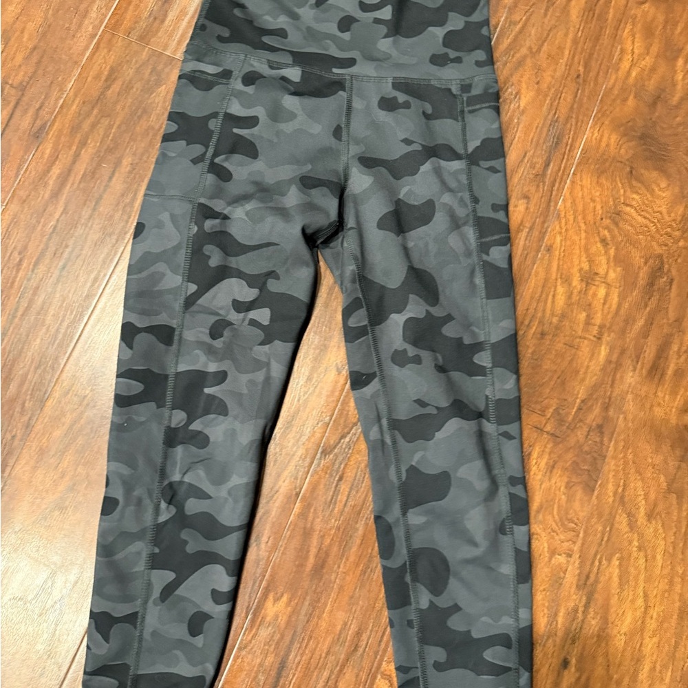 DSG Black and Gray Camouflage Kids Leggings